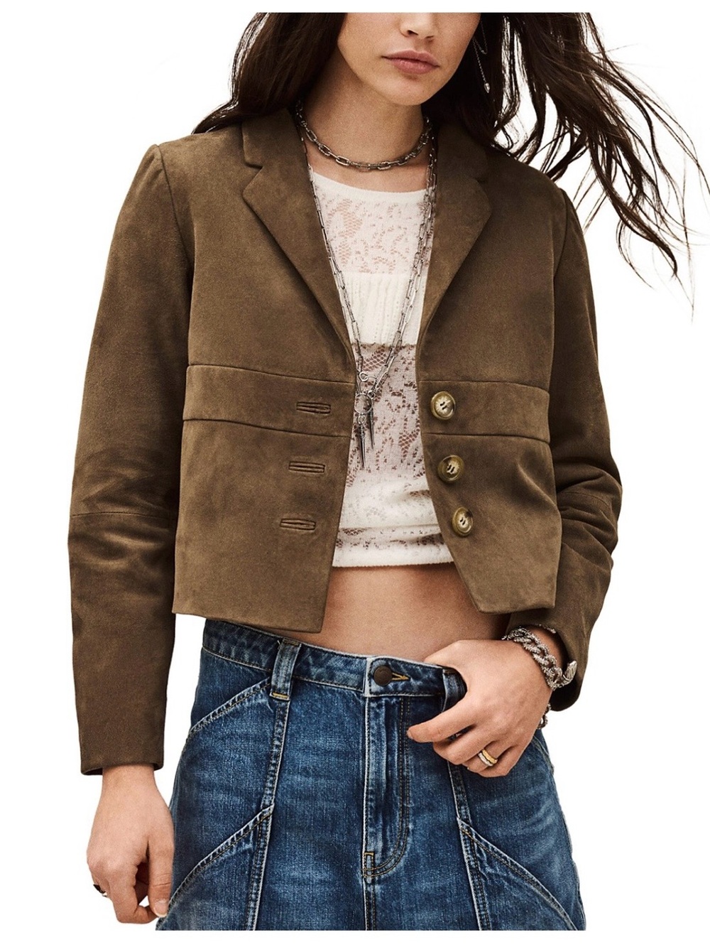 ba&sh
Morfeo Jacket Women’s Suede Blazer Jacket green NWT SIZE SMALL